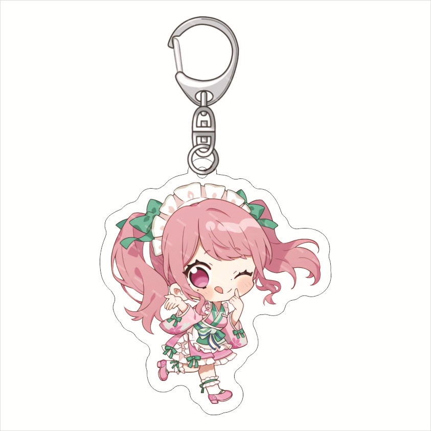 Ye bang dream poppin Móc Khóa acrylic Dễ Thương Làm Quà Tặng Móc Khóa Túi Xách