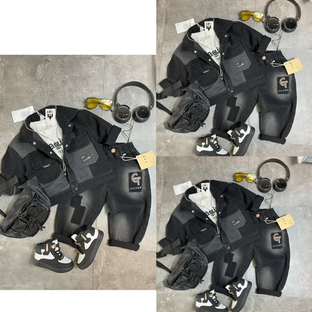 Áo khoác jeans cao cấp cho bé 8881