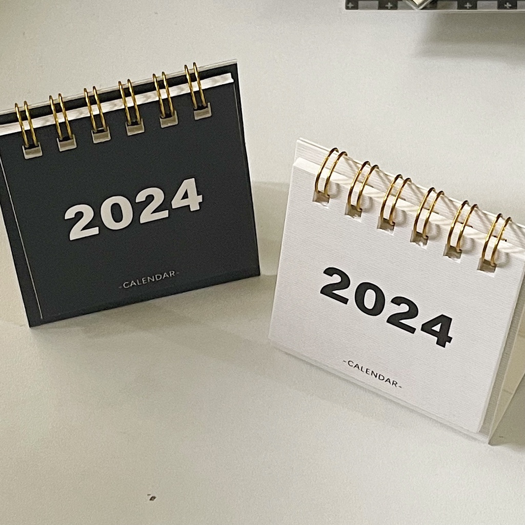 Túi Đeo Chéo Thiết Kế Đơn Giản Thời Trang Cao Cấp|Lịch 2024 mini Để Bàn Màu Trơn Dễ Thương