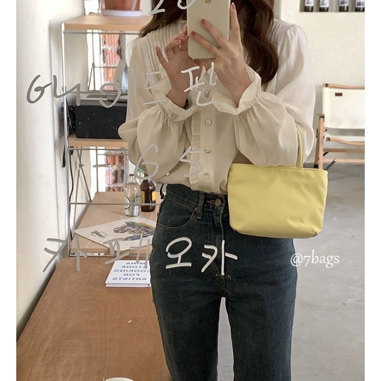 Túi Xách mini Vải oxford Màu Tương Phản Phong Cách Mới 2023