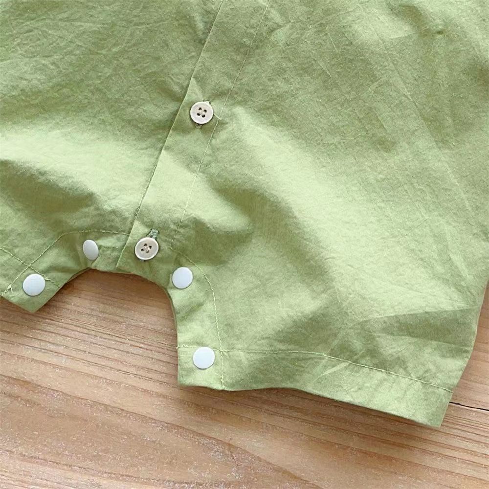 Bộ Áo Liền Quần Tay Ngắn In Hình Gấu Dễ Thương Thời Trang Mùa Hè 2023 Cho Bé