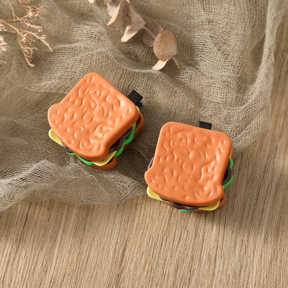 Fun Kẹp Tóc Nhỏ Hình hamburger Mô Phỏng Tròn Thời Trang Tuyệt Vời Và Dễ Thương Cho Bé Gái