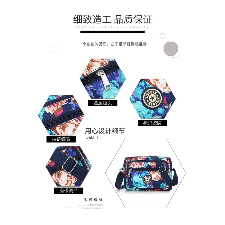 Mới Túi Xách Vải oxford cho mẹ Họa Tiết Hoa Thời Trang Cho Phụ Nữ Trung Niên