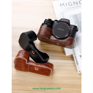 Bao Da -  Halfcase Sony A73, A7r3, A9 Mẫu Mới