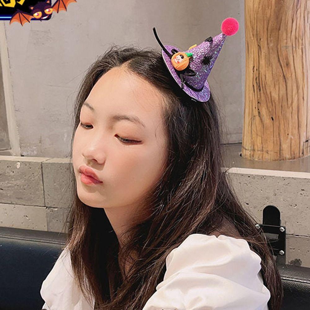 Băng Đô Cài Tóc Hình Nón Phù Thủy Dơi / Người Nhện / Ngôi Sao Kiểu halloween Dễ Thương