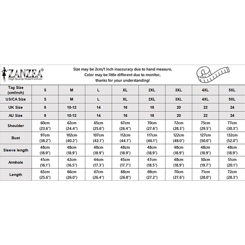 Zanzea Áo Sơ Mi Nữ Dài Tay Cổ Bẻ Thời Trang Hàn