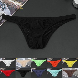 Men's Underwear with Low rise Fit and See through Pouch made of Ice Silk