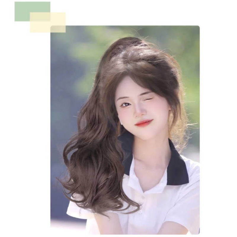 Tóc Giả Dài Xoăn Gắn Đuôi Cá Mập Thời Trang Cho Nữ