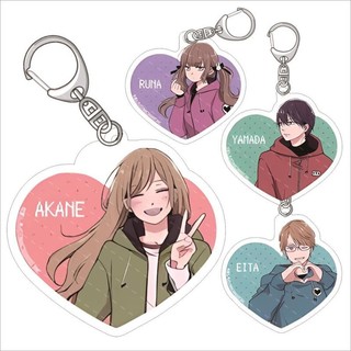 Móc khoá Loving Yamada At LV999 Anime Keychain Man Akito Kinoshita Akane Sasaki Eita Acrylic Kawaii
