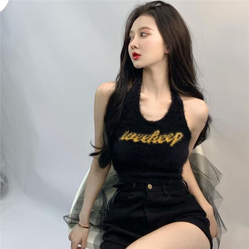 Áo tank top In Chữ Phong Cách Mỹ Thời Trang Mùa Thu