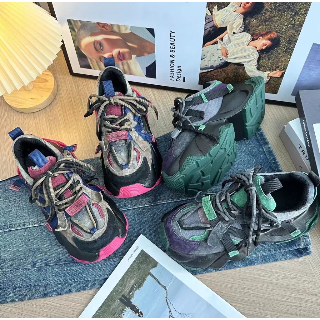 Giày Sneaker Da Thật Đế Dày Siêu Nhẹ Thoáng Khí Thời Trang Mùa Thu 2023 Cho Nữ