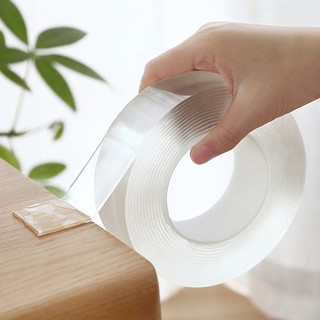 Băng keo 2 mặt siêu dính trong suốt dài 3m, băng dính 2 mặt siêu dính nano