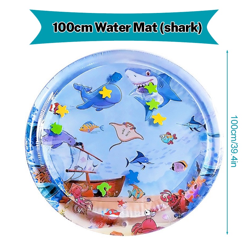 Thảm Nước Hình Tròn Bơm Hơi Cao Cấp Cho Bé Sơ Sinh