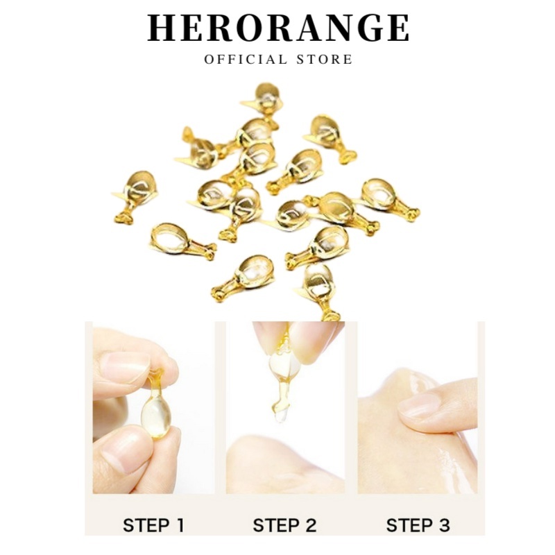 Tinh chất herorange dưỡng ẩm làm săn chắc da se khít lỗ chân lông kiểu viên thuốc con nhộng nhỏ