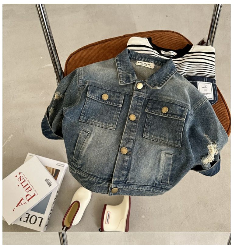 Hàng Mới Về Mới Áo Khoác denim Thời Trang Dành Cho Bé