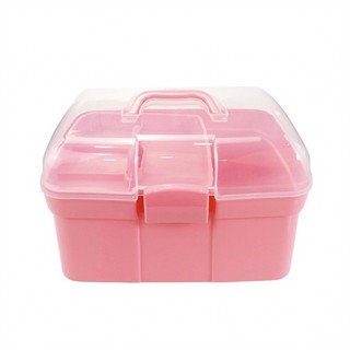 Cốp nhựa đựng đồ móng màu hồng (Cái) đựng đồ làm nail mi make up