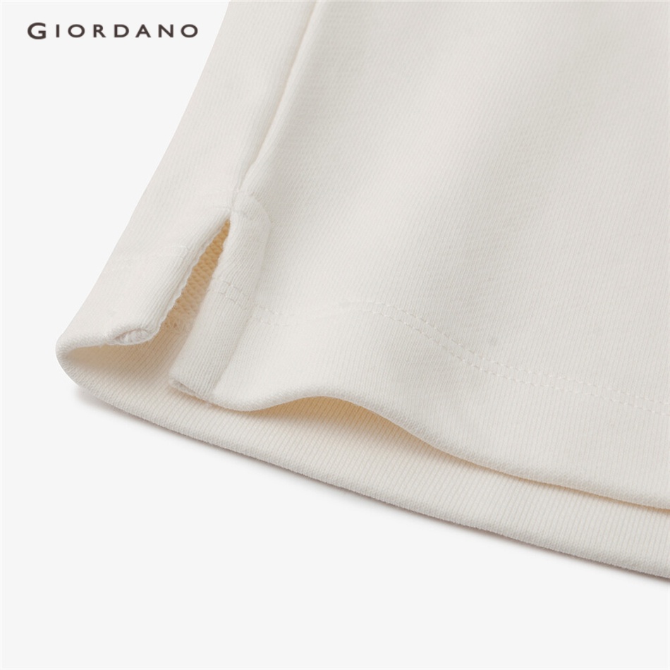 GIORDANO WOMEN Embroidery long sleeve loose polo shirt 05313784