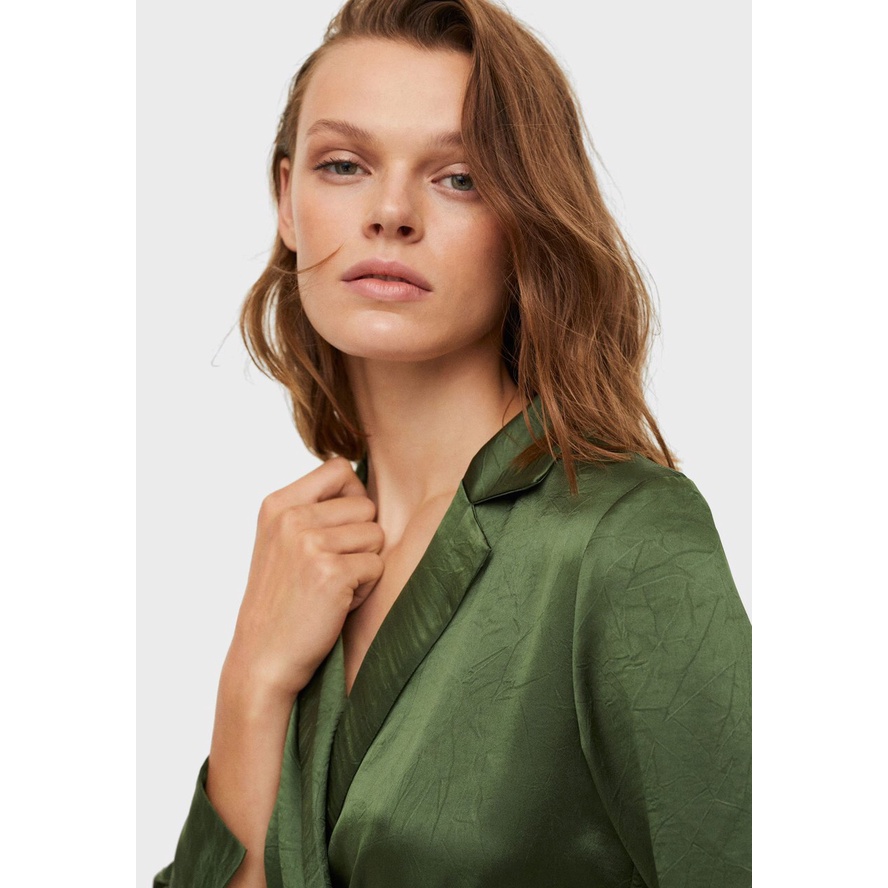 Đầm Đắp Tà Xanh Rêu M.a.n.g.o