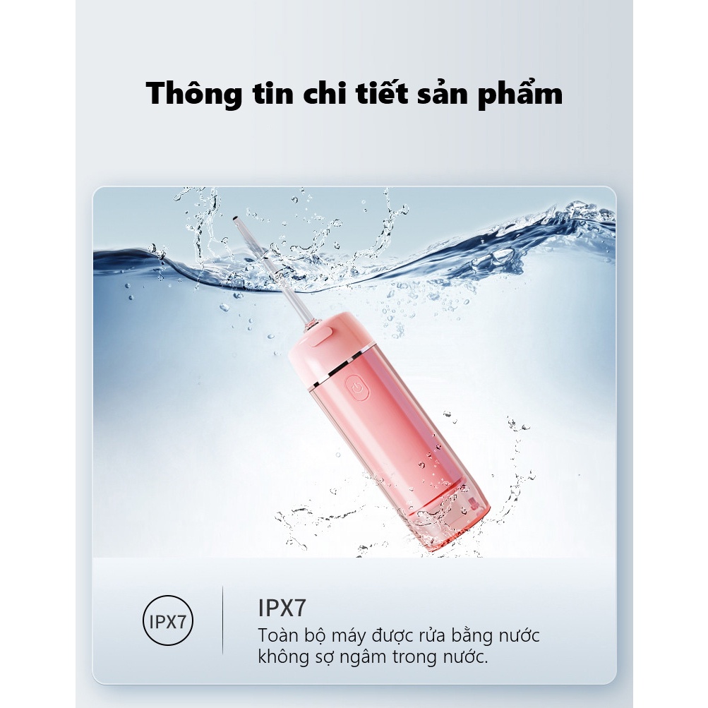 Panasonic Máy Tăm Nước Cầm Tay , 200ml, 1900 Vòng/phút, Làm Sạch Răng 3 Chế Độ