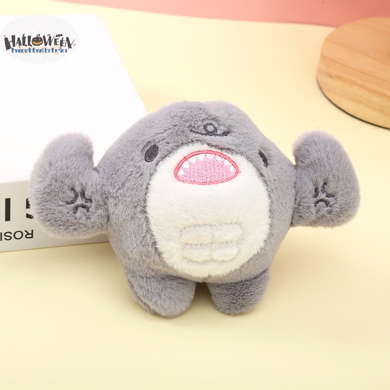 Tri Móc Khóa Hình Cá Mập Nhồi Bông Dễ Thương