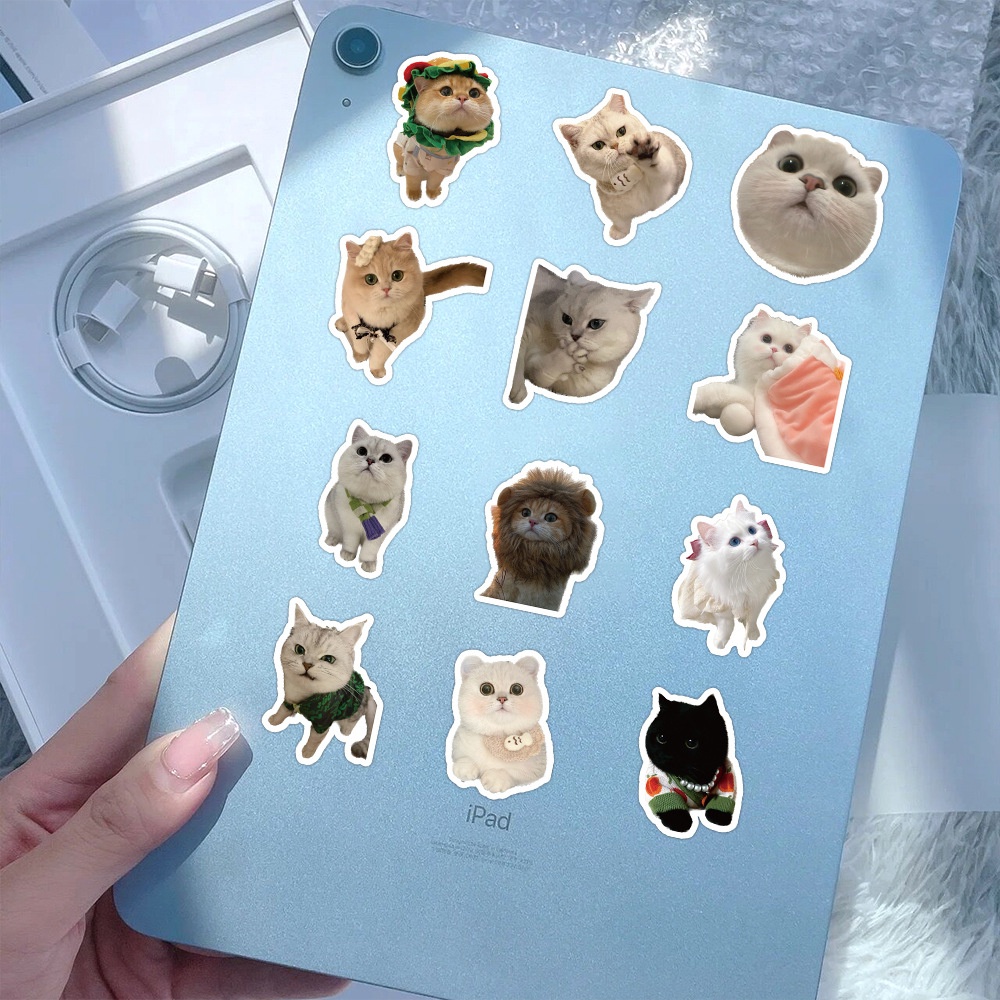 Sticker Dán Trang Trí Nhật Ký Chống Nước Hình Mèo Dễ Thương 58 58