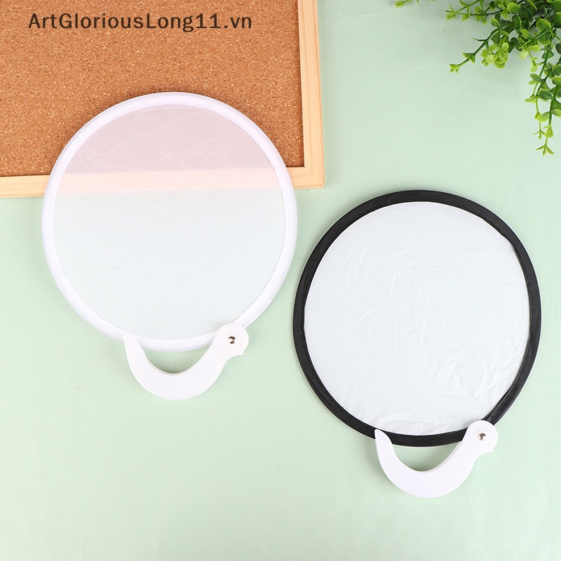 Quạt Tròn mini Cầm Tay Gấp Gọn Nghệ Thuật 1 Cái diy Trang Trí Đa Ứng Dụng