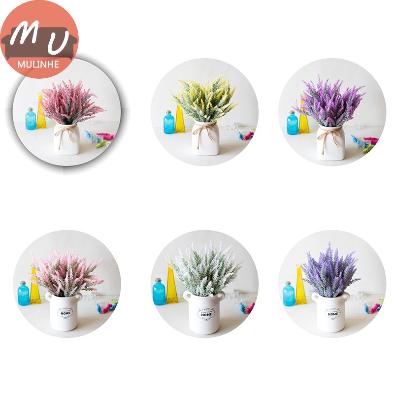 1 Bình Hoa Oải Hương Nhân Tạo Lãng Mạn Dùng Để Trang Trí Tiệc Cưới vn