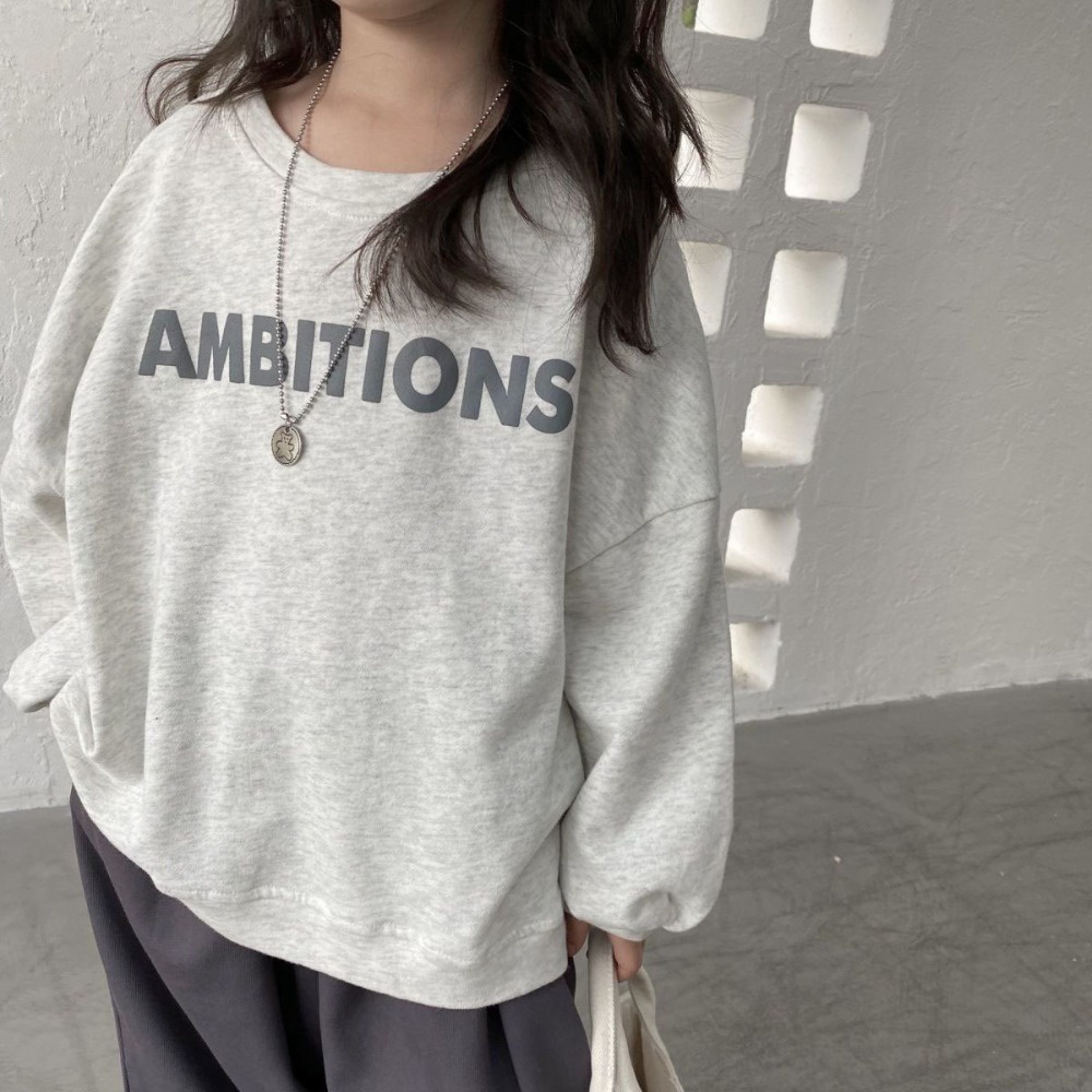 Áo sweater Mỏng Chui Đầu Tay Dài In Chữ Thời Trang Xuân Thu Mới Cho Bé Trai Và Gái