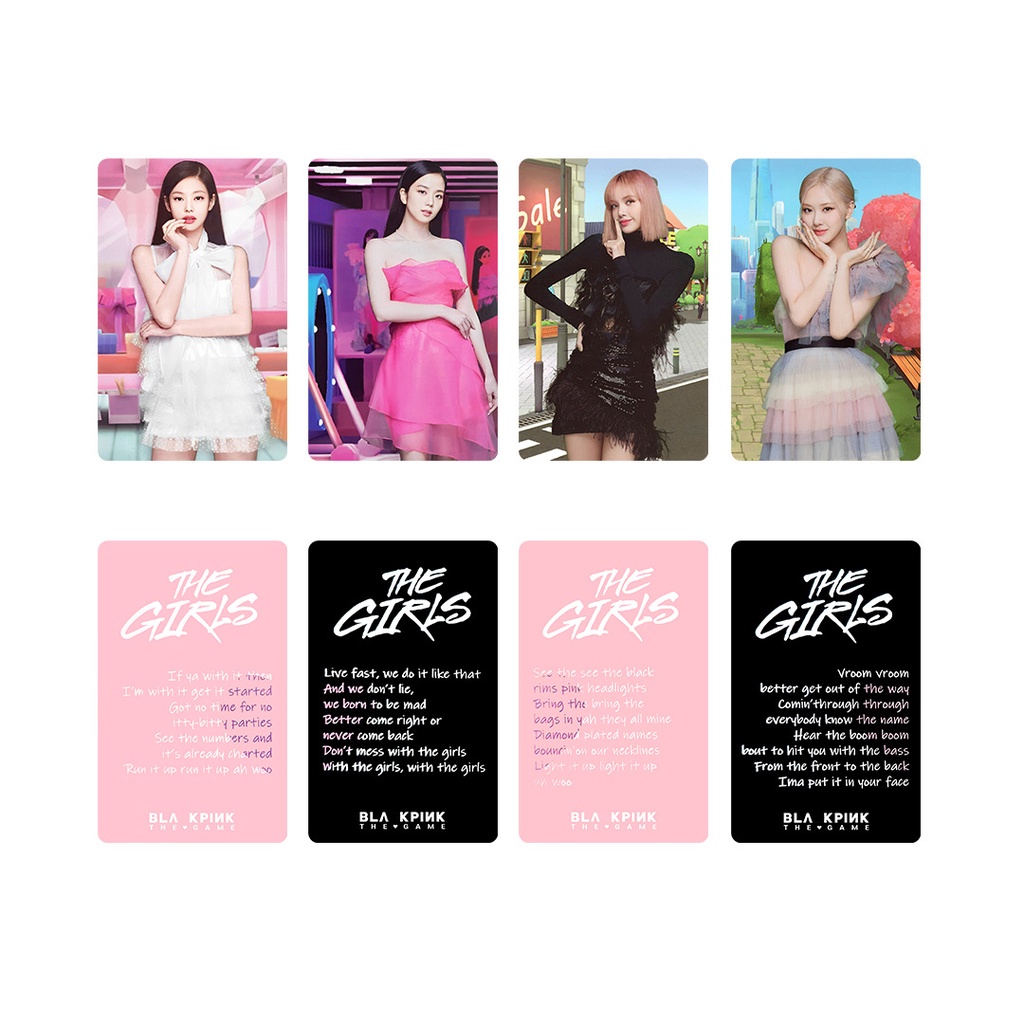 Bộ Sưu Tập Thẻ Bài Nhóm Nhạc blackpink Phiên Bản ost rose lisa jennie jisoo