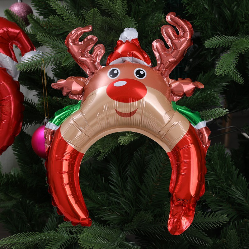 Băng Đô Bơm Hơi Hình Bong Bóng / Ông Già Noel Dễ Thương Dùng Trang Trí Tiệc Giáng Sinh