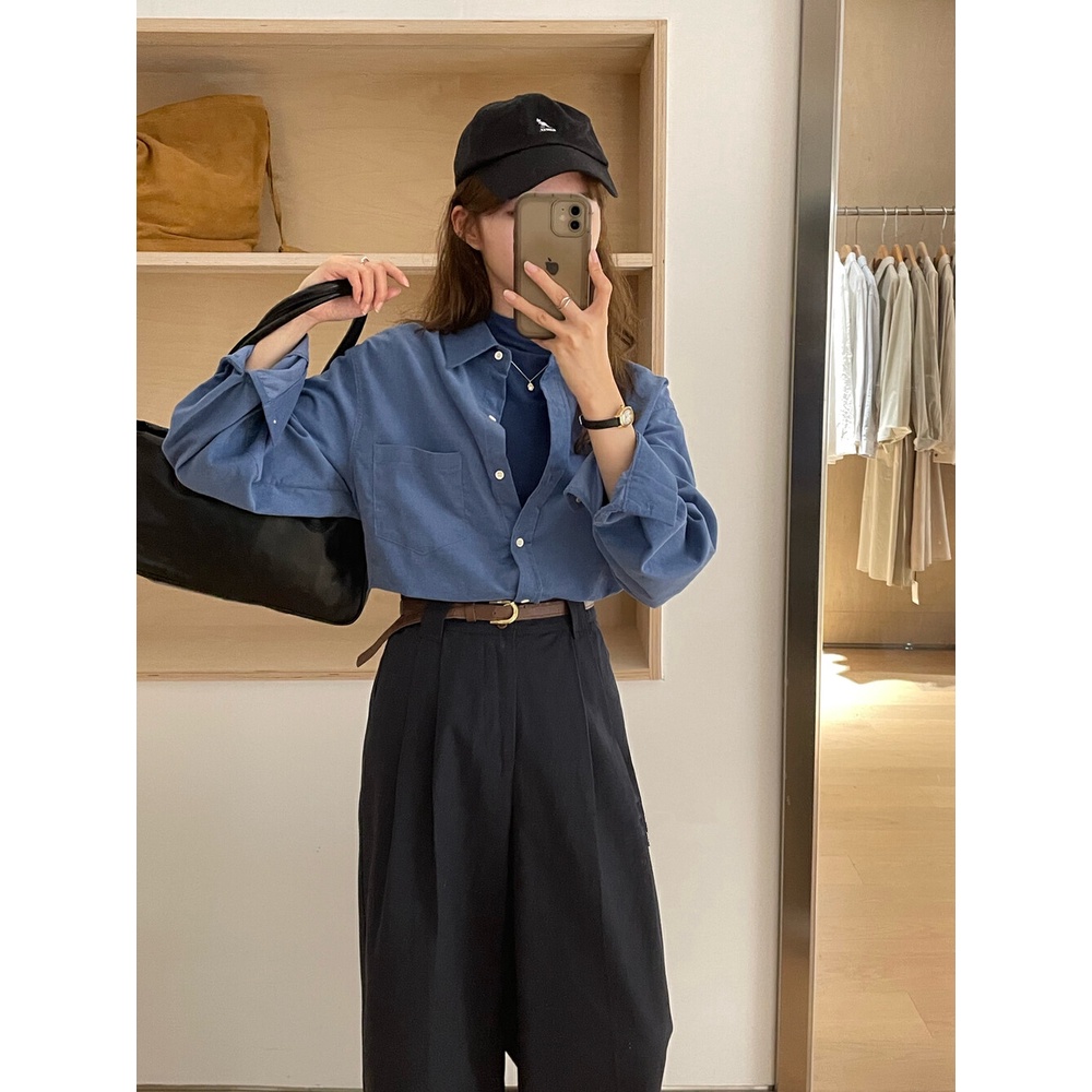 Giày Thể Thao mibu  ✨Áo Sơ Mi Nhung Kẻ Phong Cách Hàn Quốc Đơn Giản