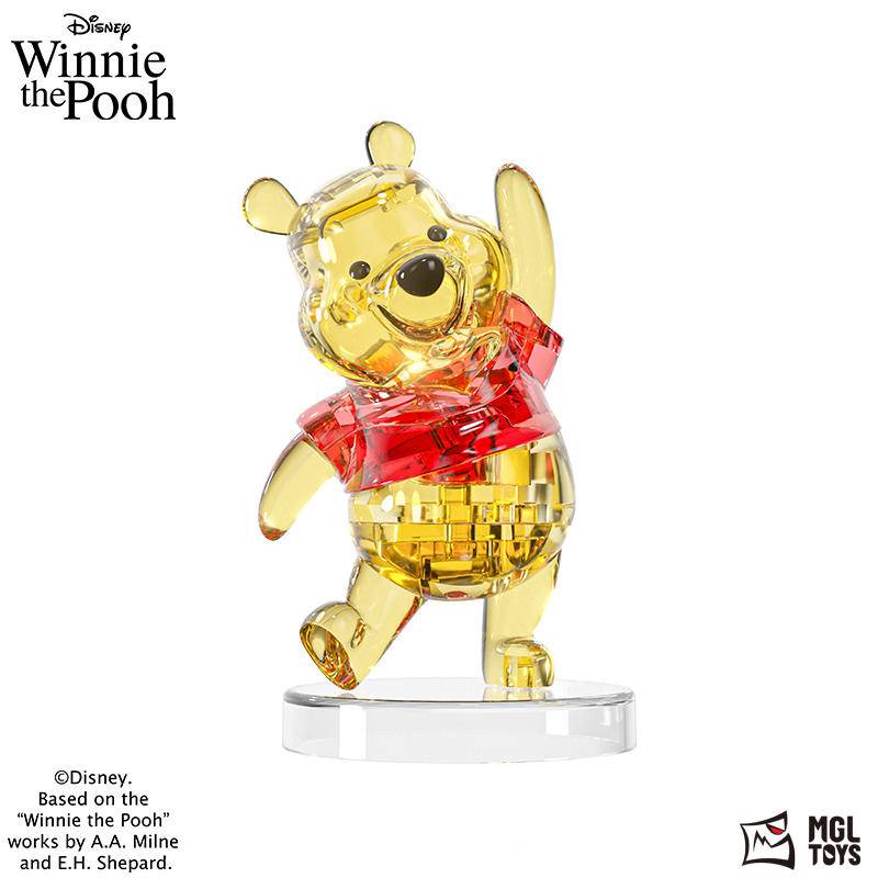 Đồ Chơi Lắp Ráp Mô Hình winnie the pooh Bằng Pha Lê Trong Suốt