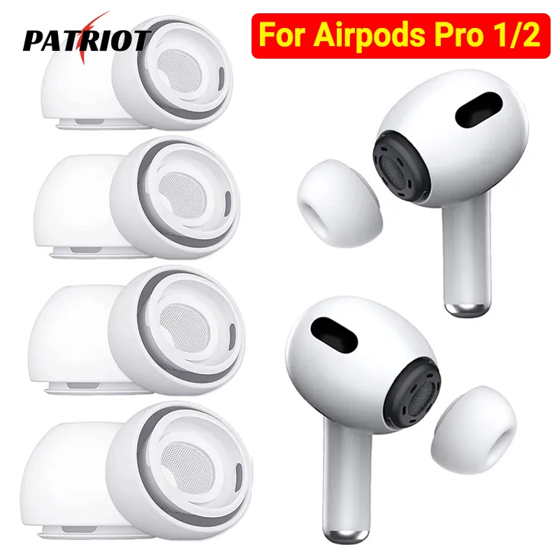 Cặp Nút Tai Nghe bluetooth Bằng Silicon Mềm Giảm Tiếng Ồn Thay Thế Cho airpods pro 1 2 / 1