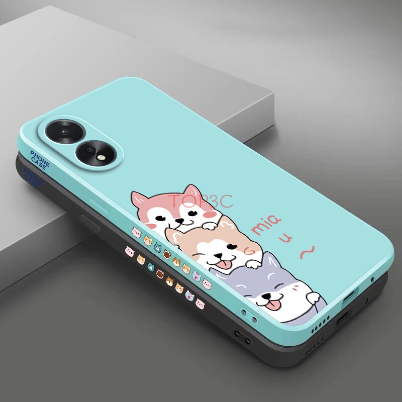 Ốp lưng OPPO A38 A18 Ốp Điện Thoại In Hình Chú Chó Đáng Yêu Cho oppo a38 a58 4g a78 4g a98 5g a78 5g a57 2022 a77s GG