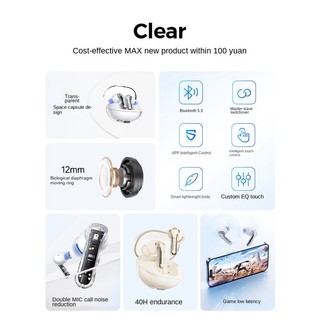 SoundPEATS Clear Wireless Bluetooth earphones