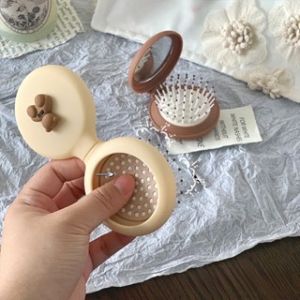 Lược Chải Tóc mini Chống Tĩnh Điện Hình Gấu Hoạt Hình Dễ Thương Cho Bé Gái