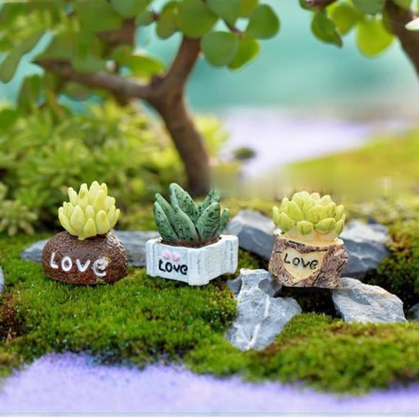 Tiểu Cảnh "Chậu Cây Bằng Resin Mini " Trang Trí Sen Đá, Sân Vườn/ Chậu Cây, DYI, TerrariuM .