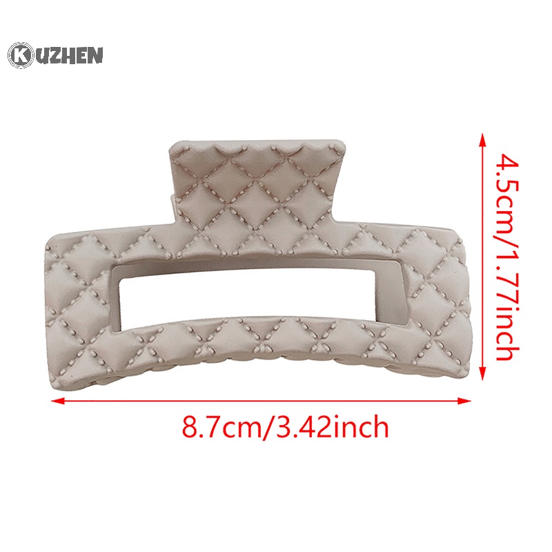 Kẹp tóc càng cua KUZHEN họa tiết hình thoi kích thước lớn cho nữ