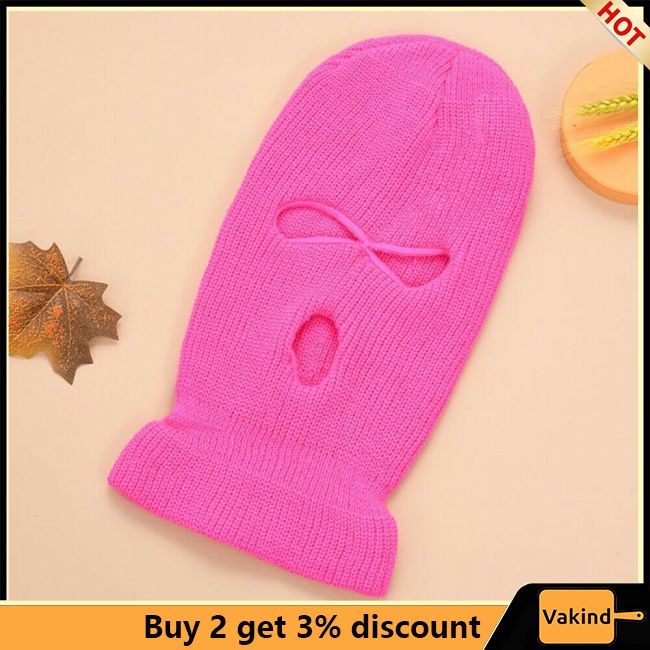 Vakind Mũ Trùm Đầu Kèm Khẩu Trang 3 Lỗ Giữ Ấm Mùa Đông