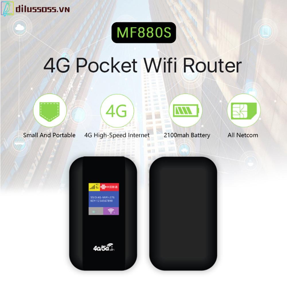Máy Phát wifi 4g dilussoss.vn 150mbps Có Khe Thẻ sim 2100mah