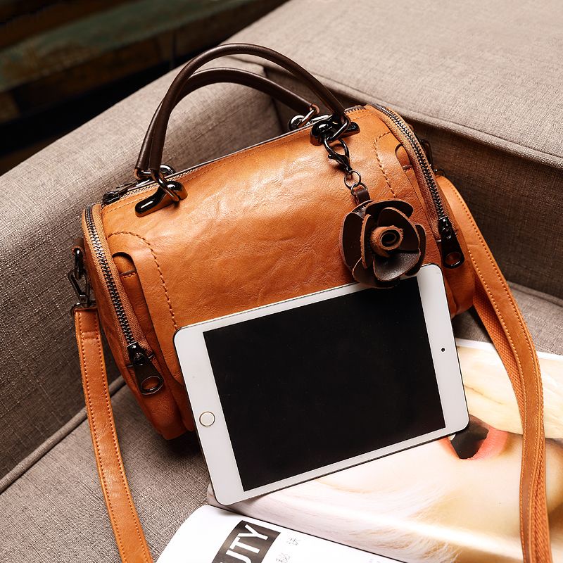 Túi Xách Da Bò Thật Phong Cách retro Thời Trang Mới 2023