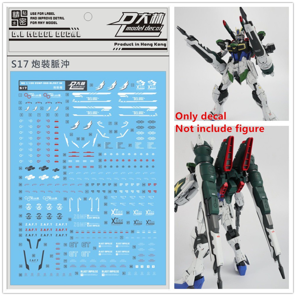 Decal nước dán mô hình Force Impulse Sword Blast Canon Custom MG HG RG MB các loại - Water sticker