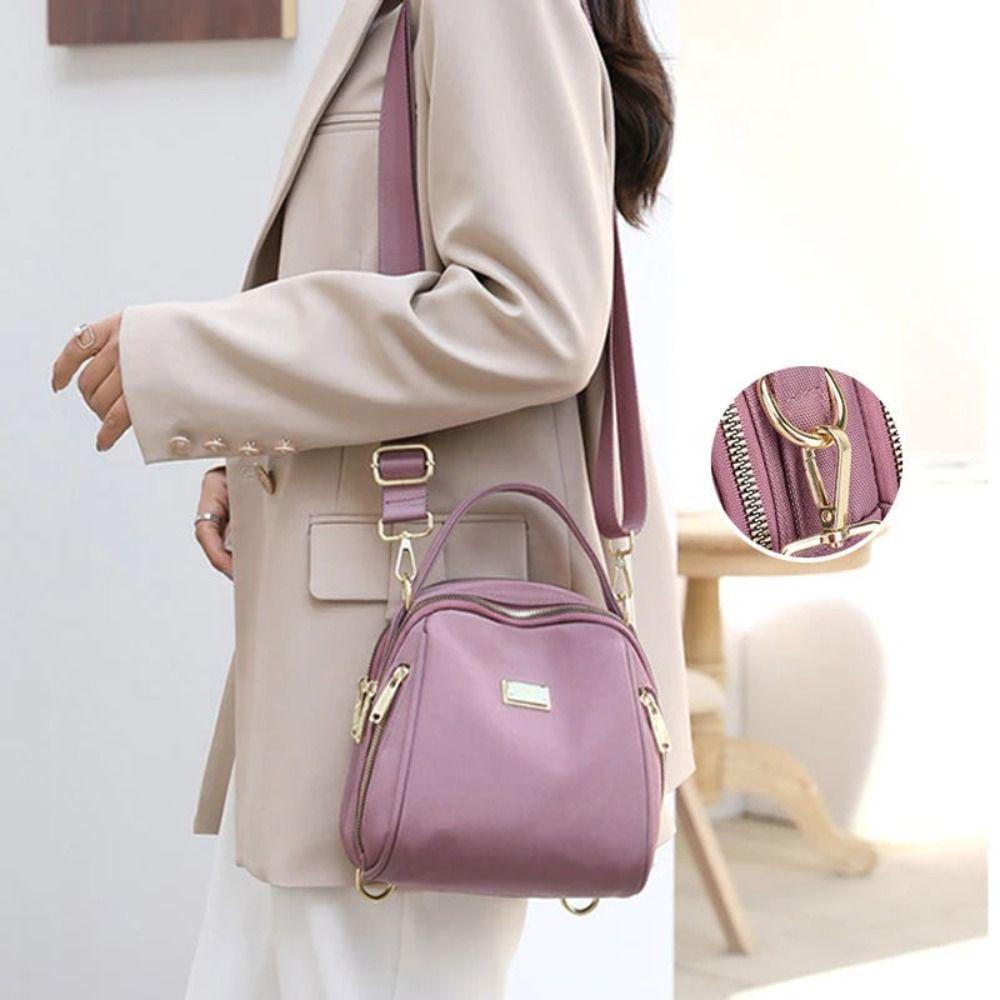 Ba Lô nylon mini Màu Trơn Thời Trang Dành Cho Nữ