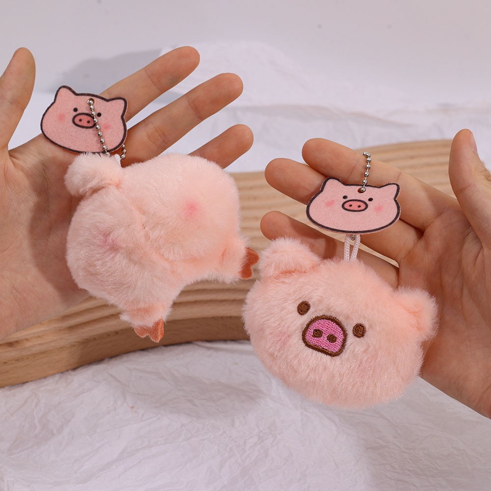 Móc Khóa Hình Heo Hồng Nhồi Bông Dễ Thương Cho Cặp Đôi
