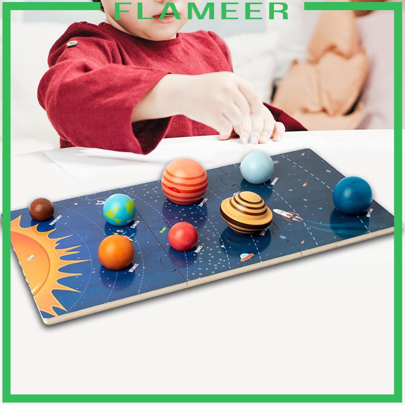 Đồ Chơi Lắp Ráp Hệ Mặt Trời Bằng Gỗ Hình Hành Tinh Không Gian Vũ Trụ Cho Trẻ Em