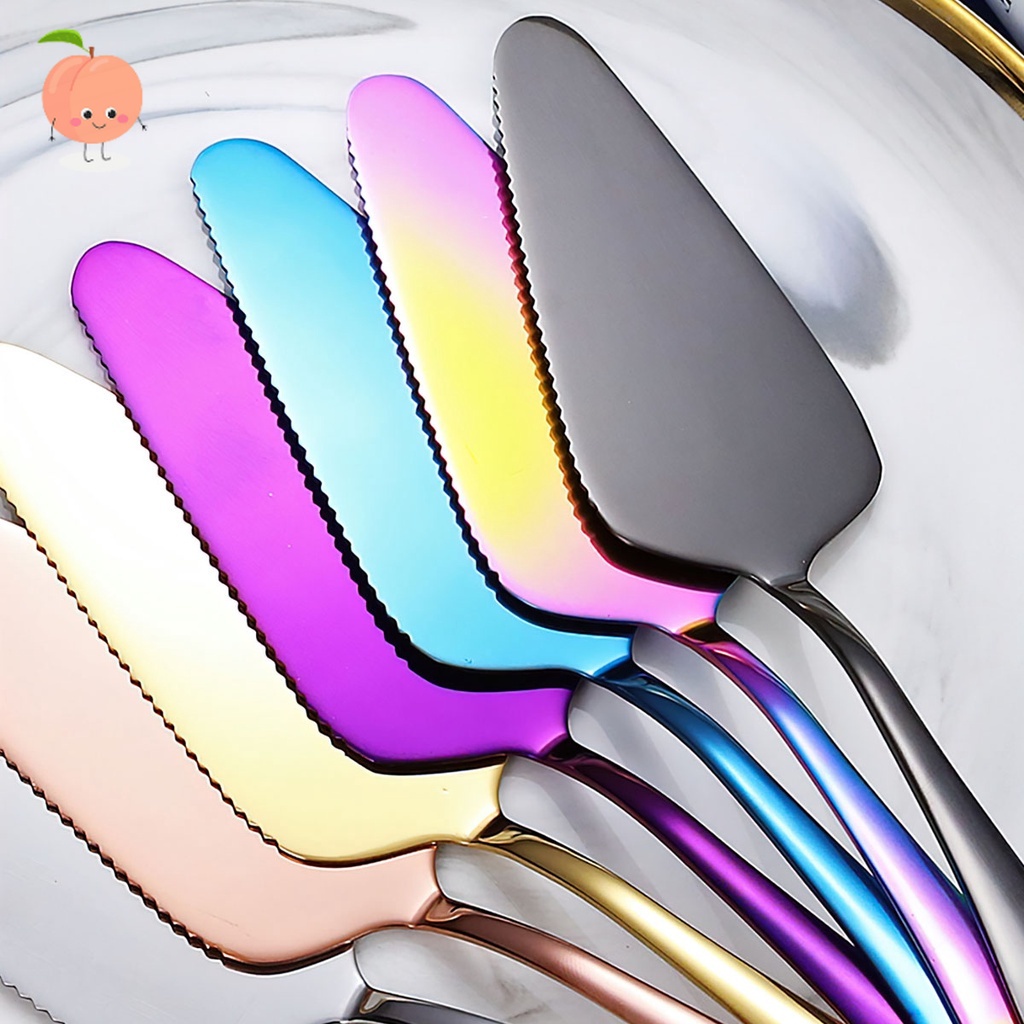 Xẻng xúc bánh kem bằng Inox nhiều màu PEACH