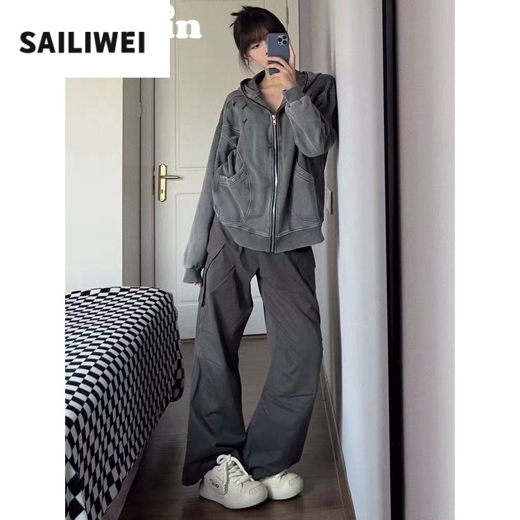 SAILIWEI Áo Khoác áo khoácnữ Chất lượng thời trang thoải mái 36Z230907 WWY23903IK