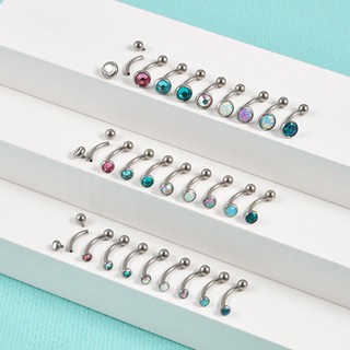 1 Khuyên Xỏ Lông Mày g23 Bằng Titan Đính Đá Pha Lê