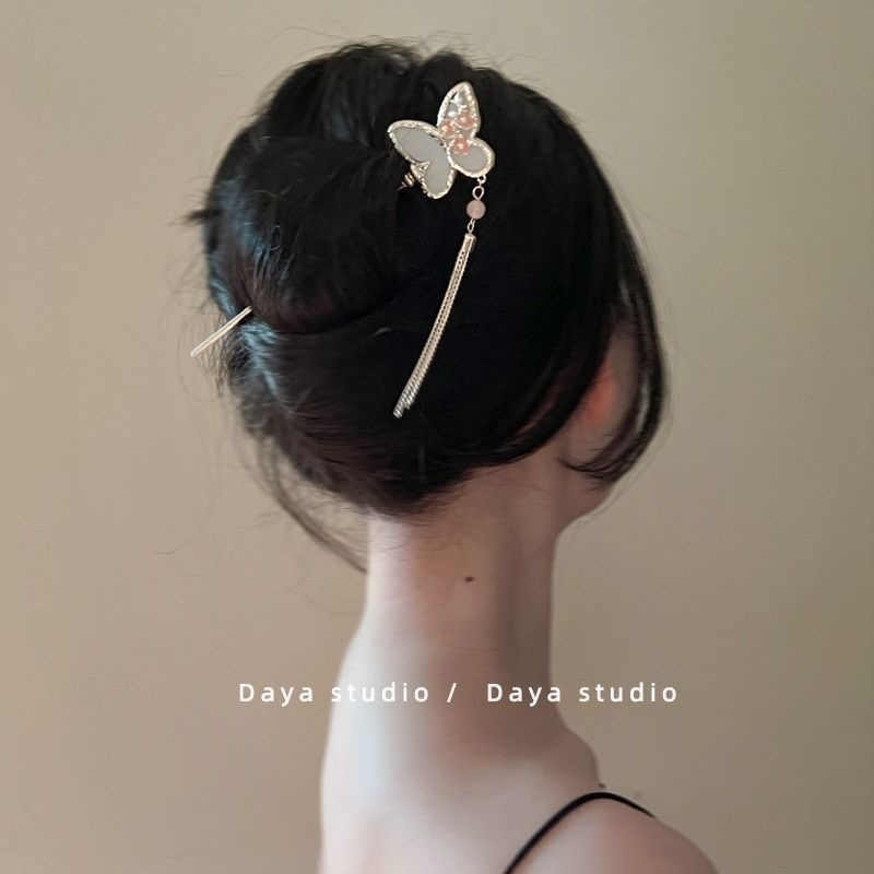 Trâm Cài Tóc Kim Loại Hình Bướm Phong Cách Trung Hoa Cổ Điển Mới