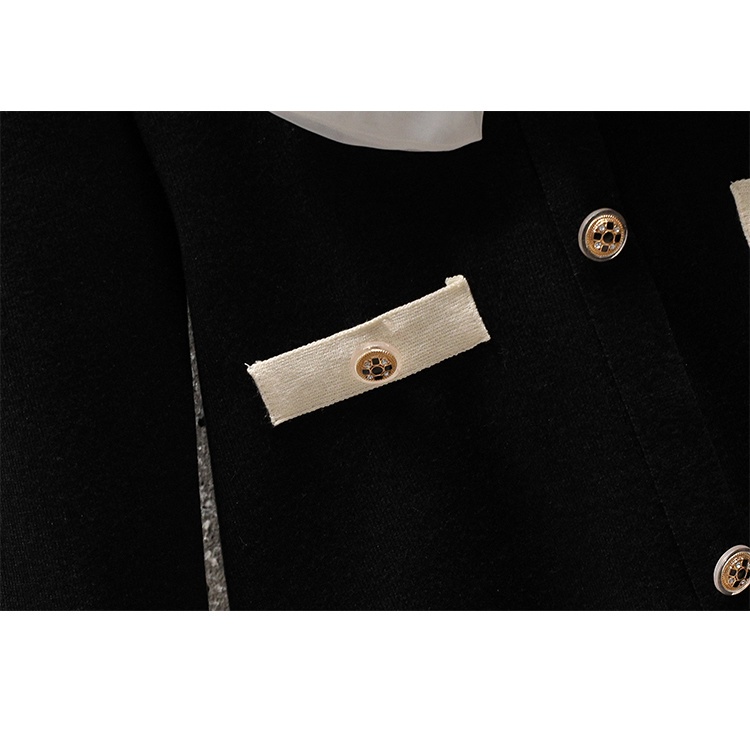 🌸Hàng Order🌸Váy Đầm Bigsize Váy Len Tăm Nơ Ngực Đính Đá Phối Cúc Tiểu Thư Nữ Tính 🌸Hàng Quảng Châu